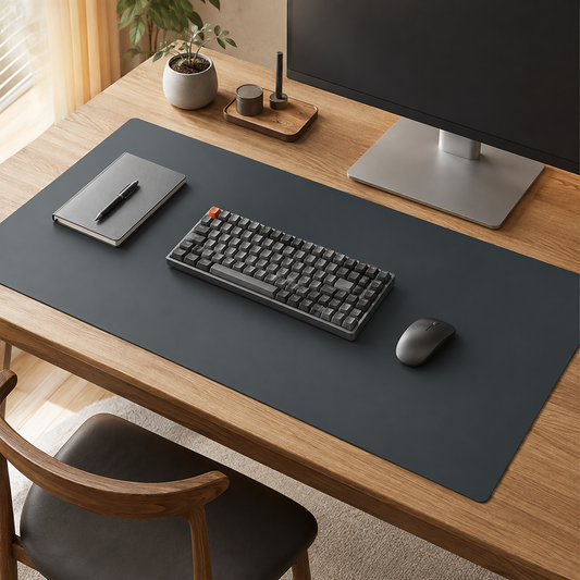 🖤 Workspace Essential | Premium Leather Desk Mat | Minimal Office Upgrade