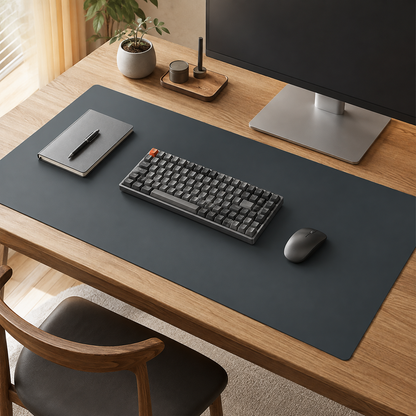 🖤 Workspace Essential | Premium Leather Desk Mat | Minimal Office Upgrade