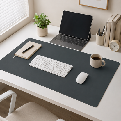 🖤 Workspace Essential | Premium Leather Desk Mat | Minimal Office Upgrade