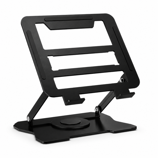 🖤 Desk Essential | Metal Tablet Stand | Flexible Viewing Upgrade