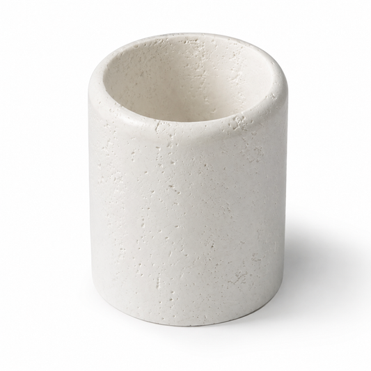 🤍 Gift-Worthy | Stone Texture Desk Decor | Minimal Pencil Holder Charm