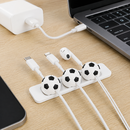 ⚽ Soccer Cable Organizer | Playful Desk Cord Holder