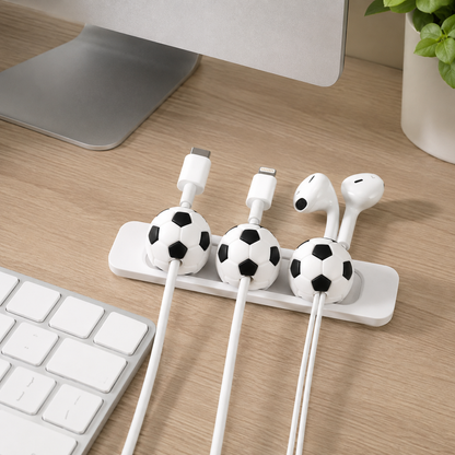 ⚽ Soccer Cable Organizer | Playful Desk Cord Holder