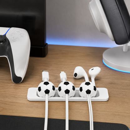 ⚽ Soccer Cable Organizer | Playful Desk Cord Holder