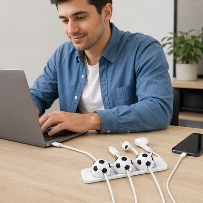 ⚽ Soccer Cable Organizer | Playful Desk Cord Holder
