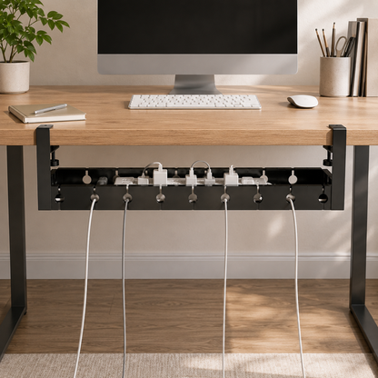 ✨ Cable Management Tray | Metal Desk Organizer | Home Office Setup | Sleek Space-Saving Design
