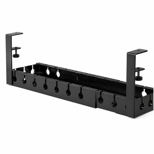 ✨ Cable Management Tray | Metal Desk Organizer | Home Office Setup | Sleek Space-Saving Design