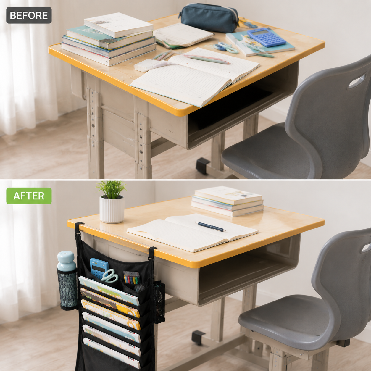✨ Desk Organizer | Durable Fabric Storage | Study Room & Office Use | Smart Space-Saving Design