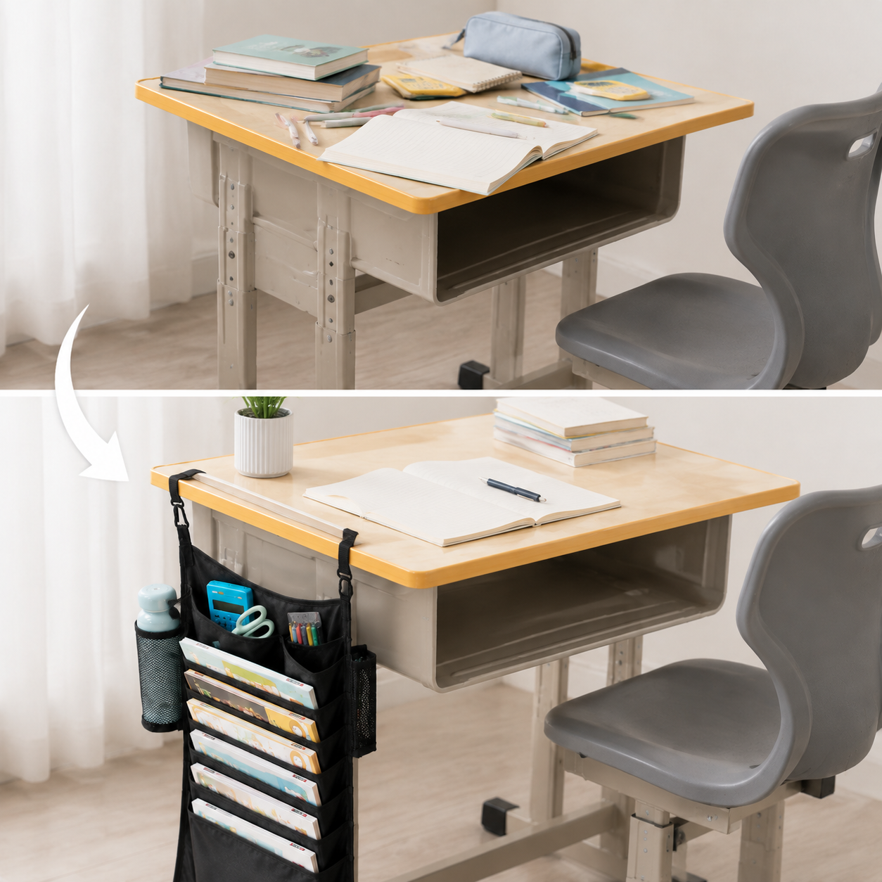 ✨ Desk Organizer | Durable Fabric Storage | Study Room & Office Use | Smart Space-Saving Design