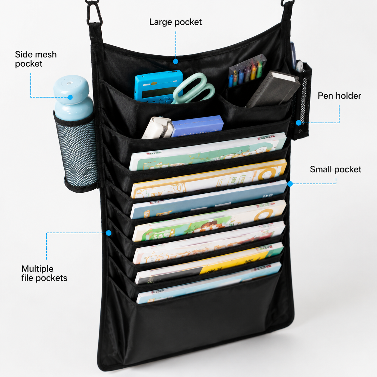 ✨ Desk Organizer | Durable Fabric Storage | Study Room & Office Use | Smart Space-Saving Design
