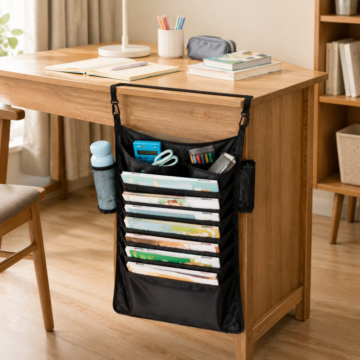 ✨ Desk Organizer | Durable Fabric Storage | Study Room & Office Use | Smart Space-Saving Design