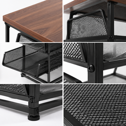 ✨ Document Organizer | Metal Mesh Storage | Office Desk & Home Workspace | Modern Industrial Elegance