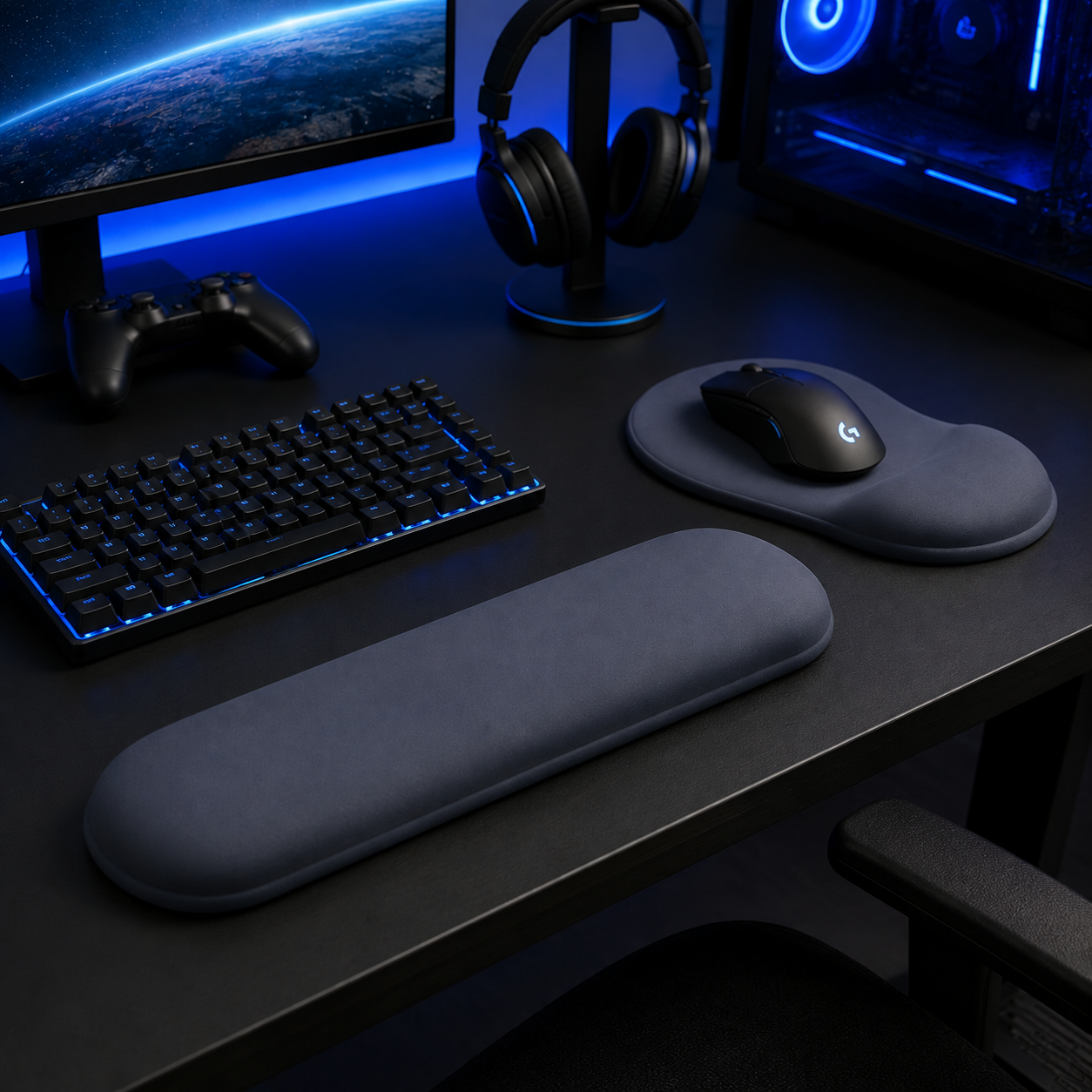 ✨ Wrist Rest Pad | Soft Memory Foam Material | Gaming Desk & Office Setup | Ergonomic Comfort Design