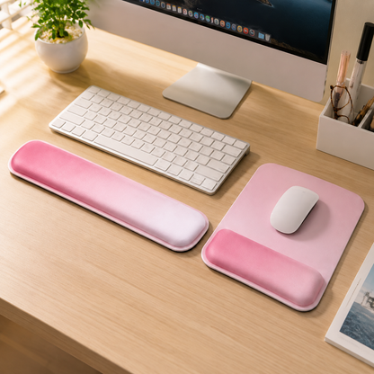 🌸 Ergonomic Wrist Rest | Soft Cushion Material | Gaming Desk & Office Setup | Pink Comfort Style