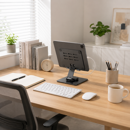 🖥️ Adjustable Tablet Stand | Aluminum Alloy Structure | Office Desk & Home Setup | Minimal Modern Design