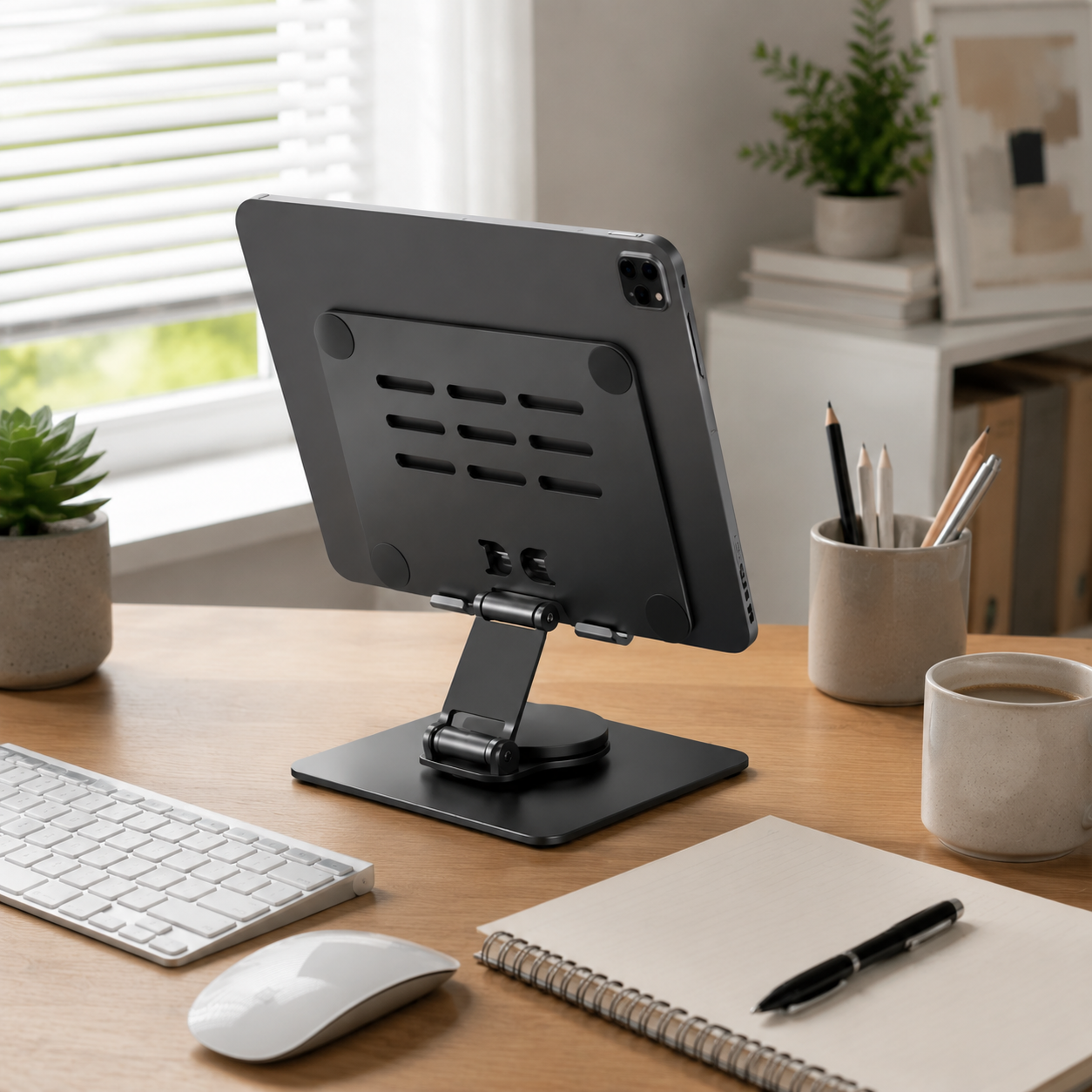 🖥️ Adjustable Tablet Stand | Aluminum Alloy Structure | Office Desk & Home Setup | Minimal Modern Design
