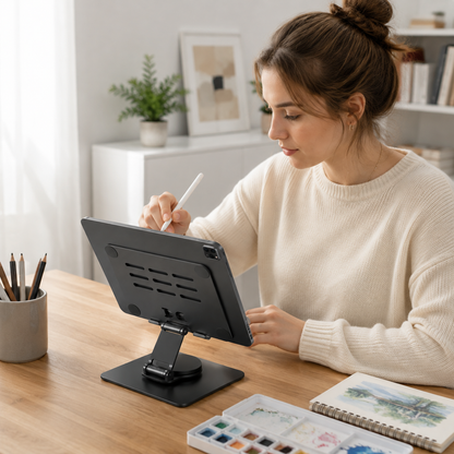🖥️ Adjustable Tablet Stand | Aluminum Alloy Structure | Office Desk & Home Setup | Minimal Modern Design