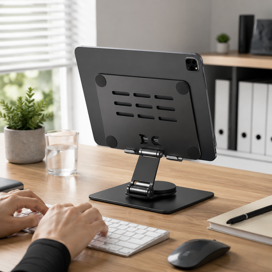 🖥️ Adjustable Tablet Stand | Aluminum Alloy Structure | Office Desk & Home Setup | Minimal Modern Design
