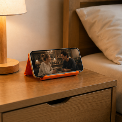 🧡 Phone Stand Holder | Flexible Silicone Material | Desk Office & Home Use | Modern Minimal Comfort