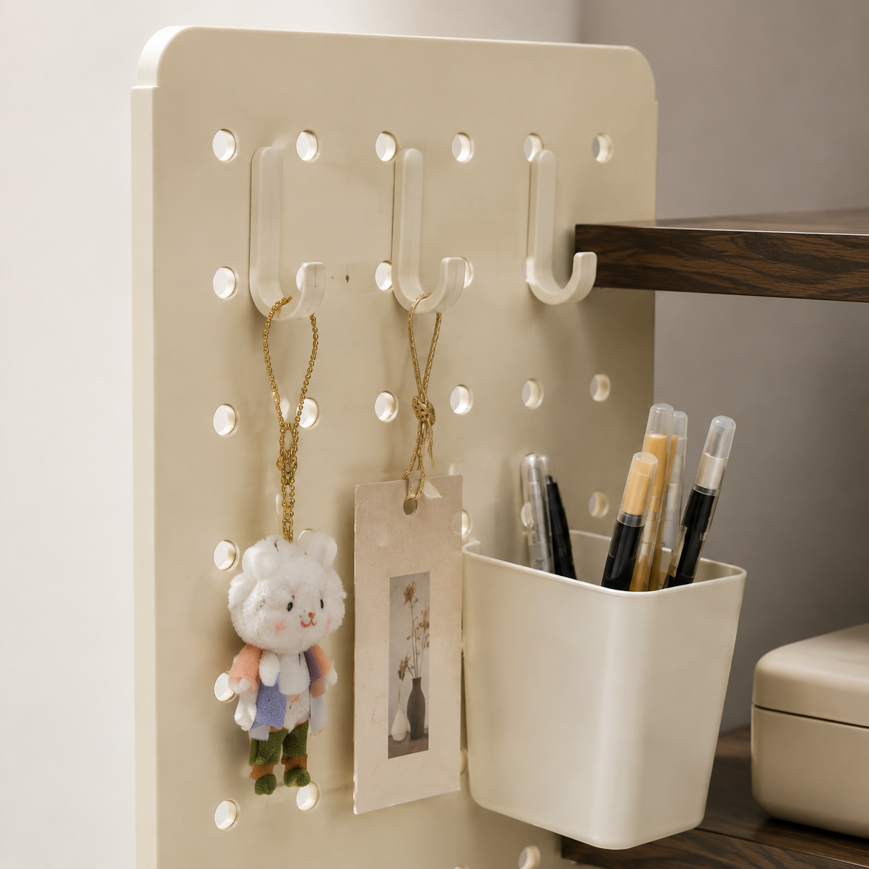🤎 Desktop Shelf Organizer | Wood & Metal Structure | Office Desk & Home Storage | Minimal Space-Saving Design