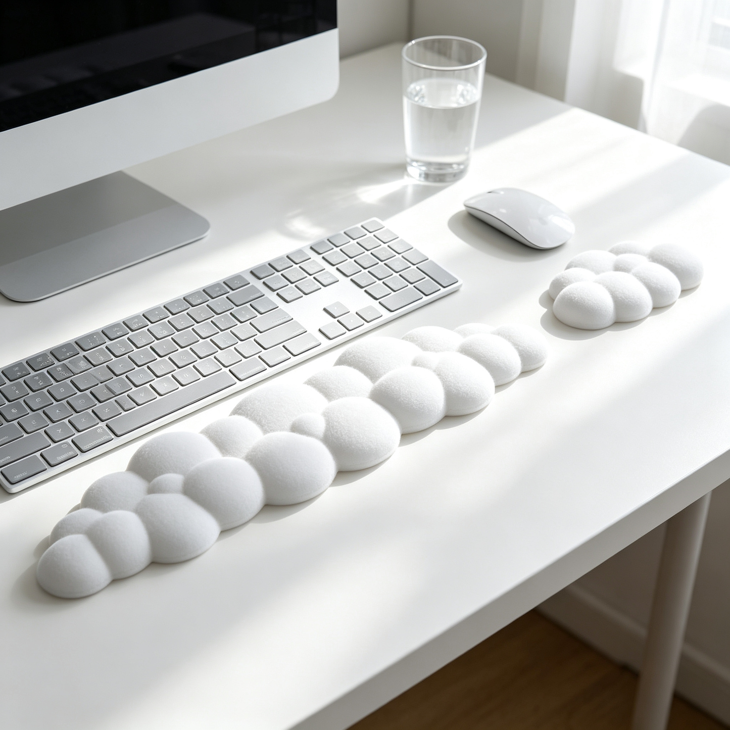 ☁️ Cloud Wrist Rest Set | Keyboard & Mouse Support