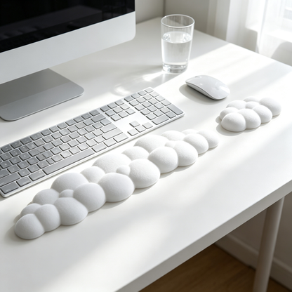 ☁️ Cloud Wrist Rest Set | Keyboard & Mouse Support
