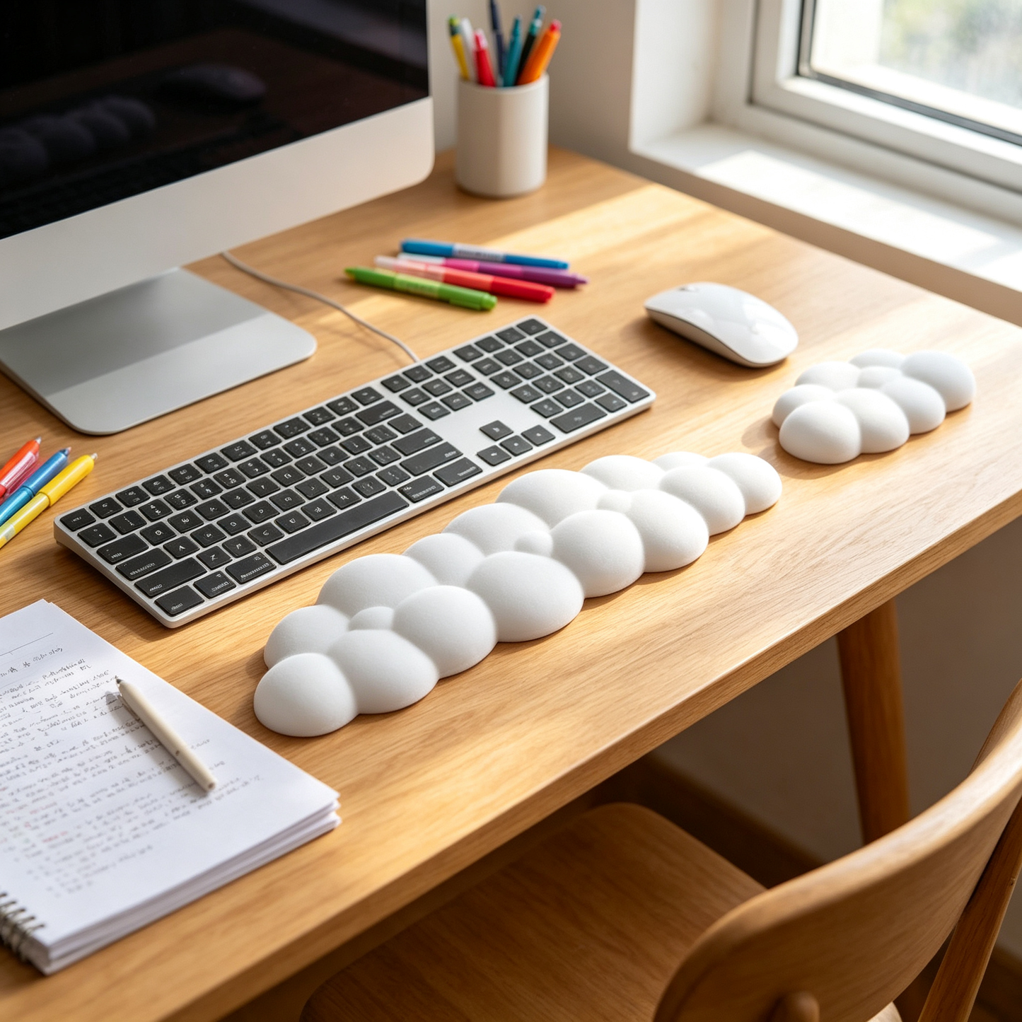 ☁️ Cloud Wrist Rest Set | Keyboard & Mouse Support