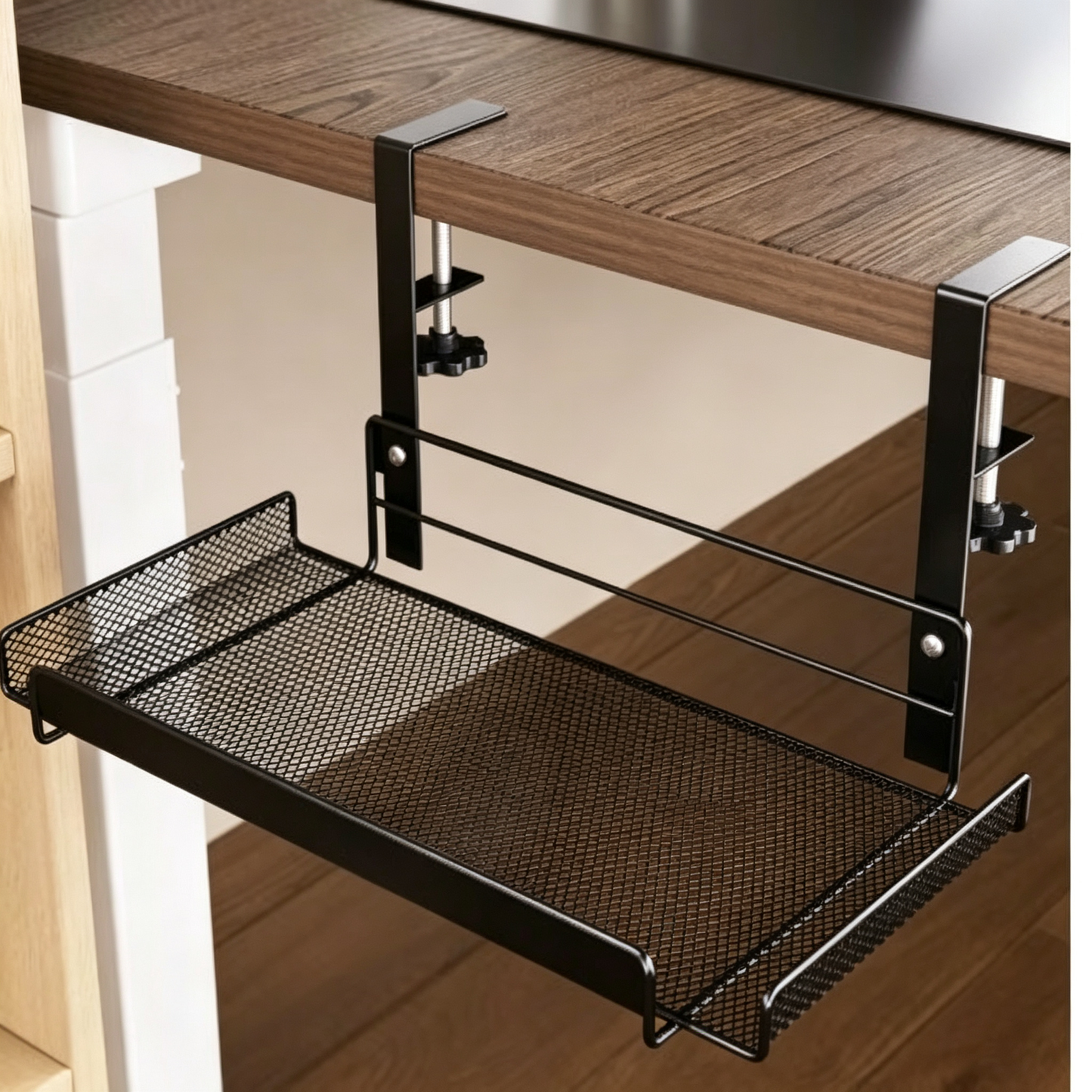 🖥️ Under-Desk Cable Tray | Mesh Cord Organizer